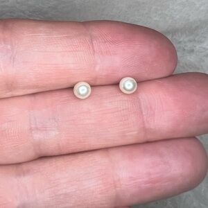 Tiny Pearl Stud Earrings